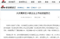 新浪网：大庆高新区14家企业上市融资超百亿